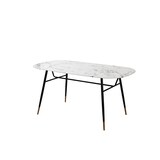 thumbnail of SIT Möbel Eettafel in marmerlook | 160 x 90 cm | Tafelblad glas wit | onderstel metaal zwart | B 160 x D 90 x H 77 cm | 19000-22 | Serie TISCH