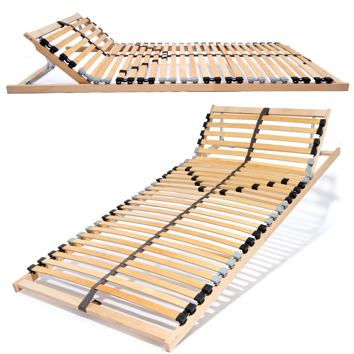 Coemo 7-Zonen Lattenrost ERGO K 100 x 210 cm verstellbar Kopfteil & Härtegrad verstellbar 30 Leisten