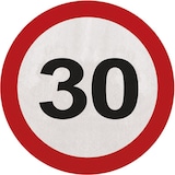 thumbnail of Verkehrsschild Partyset 30. Geburtstag Party Deko Set rot weiss Dekoration Geburtstagsdeko Zahl Frau Mann Jubiläum