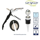thumbnail of San Ignacio KINVARA - Set van 3 roestvrijstalen wijnaccessoires