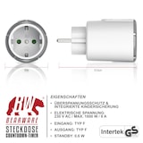 thumbnail of BEARWARE Steckdose mit Countdown Timer Zeitschaltuhr mit 5 einstellbaren Zeitintervallen