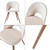 thumbnail of Helloshop26 - Set aus 2 modernen Esszimmer-/Wohnzimmer-/Küchenstühlen 77 x 50 x 55 cm beige 03_0009626