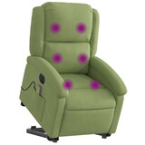 thumbnail of vidaXL Massagesessel mit Aufstehhilfe Elektrisch Hellgrün Samt