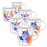 thumbnail of Könitz Porzellan 6er Becher, Watercoloured Animals - sort.