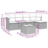 thumbnail of vidaXL 6-tlg. Garten-Sofagarnitur mit Kissen Braun Poly Rattan