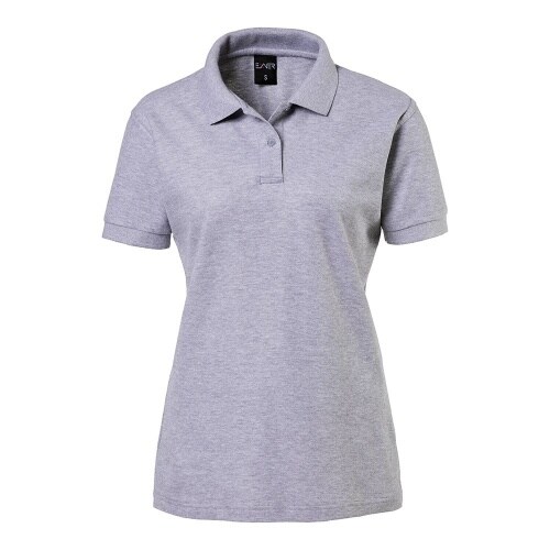 Damenpoloshirt Fb. heather grey Gr. M : silbergrau : M : 100% Baumwolle 180 g/m²