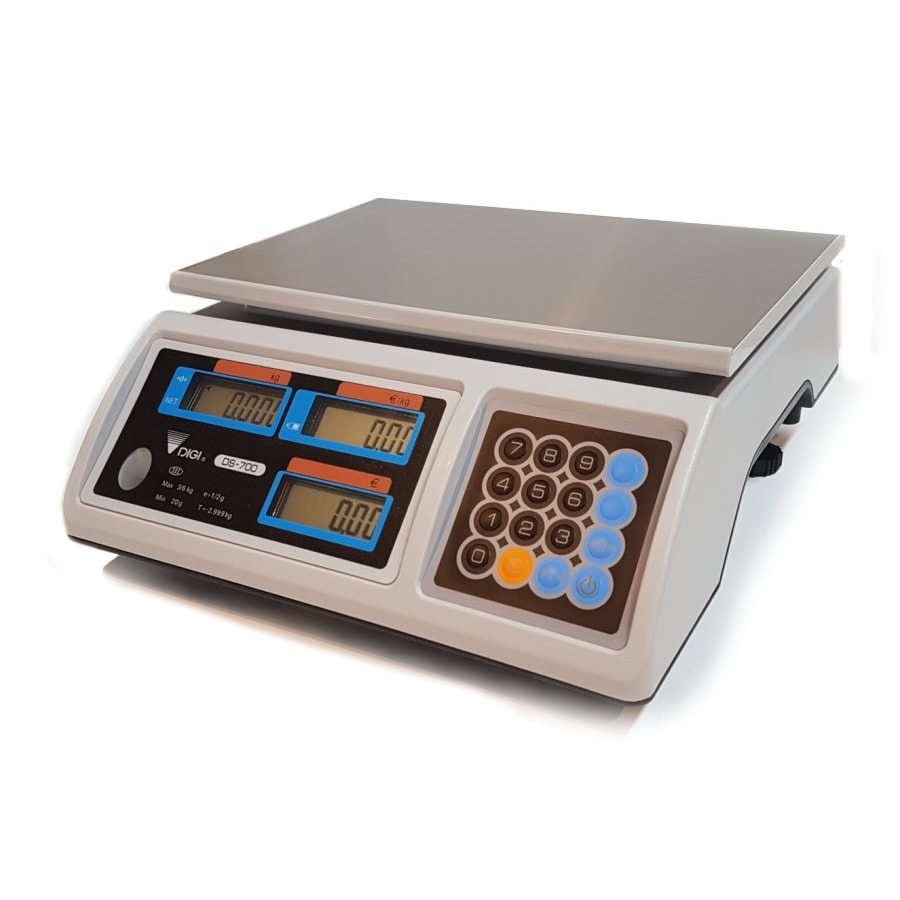 Geeichte Ladenwaage Marktwaage. Wägebereich 3/6kg z.B. für den Spargelverkauf, Wurst, oder Käse. DIGI DS-700