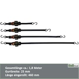 thumbnail of 4x Automatik Spanngurt Zurrgurt 1,8m x 25mm 320/640 daN selbstaufrollend mit S-Haken