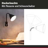 thumbnail of Paulmann Spot sur prise secteur Junus Flexible arm  Noir 230V E14 95427