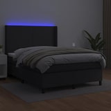 thumbnail of vidaXL Boxspringbett mit Matratze & LED Schwarz 140x200 cm Kunstleder