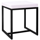 thumbnail of Décoshop26 - Panca/sgabello da ingresso moderno larghezza 40 cm con struttura in metallo nero e seduta rivestita in similpelle 10_0005923