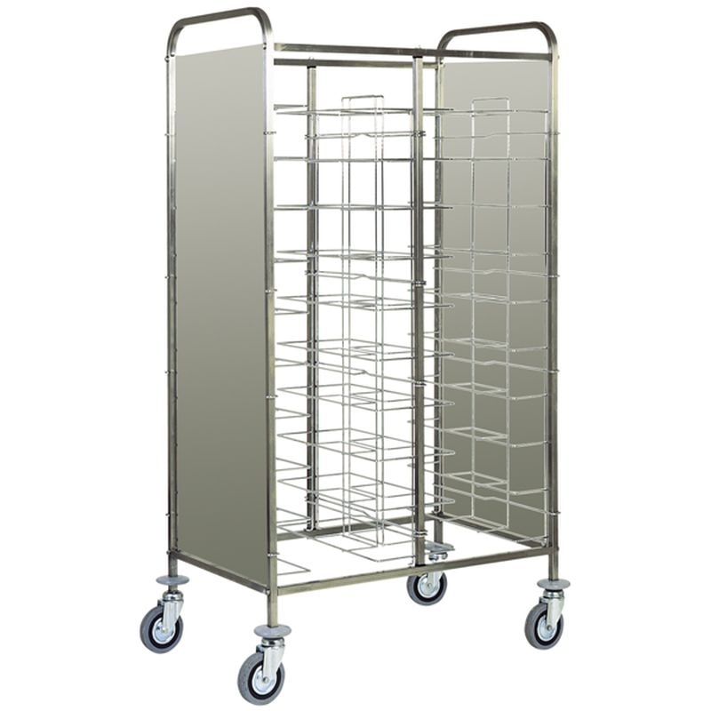 Abräumwagen 950 für 20 Tabletts oder GN Tabletts mit Seitenwand