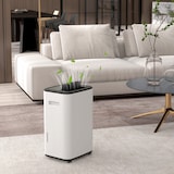 thumbnail of HOMCOM deshumidificador eléctrico depósito de agua 6 litro 20L/día con 3 modos 2 velocidades temporizador para dormitorio salón cocina 33,5x26x53 cm