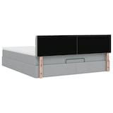 thumbnail of vidaXL Ottoman-Bett mit Matratze Hellgrau 180x200 cm Stoff