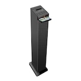 thumbnail of Tour de son noire avec lecteur CD, Bluetooth, FM et USB, 60W , télécommande, Jeu de lumière OVNI LED