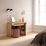 thumbnail of Kaptafel, Make-uptafel, Toilettafel Met Opbergruimte, 121x35x75cm, Met lade, Slaapkamer, Moderne stijl, Eiken - 452_9