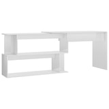 thumbnail of vidaXL Eckschreibtisch Hochglanz-Weiß 200x50x76 cm Holzwerkstoff