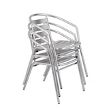 thumbnail of METRO PROFESSIONAL Cadeira com braços empilhável para restauração Narni, alumínio, prateado