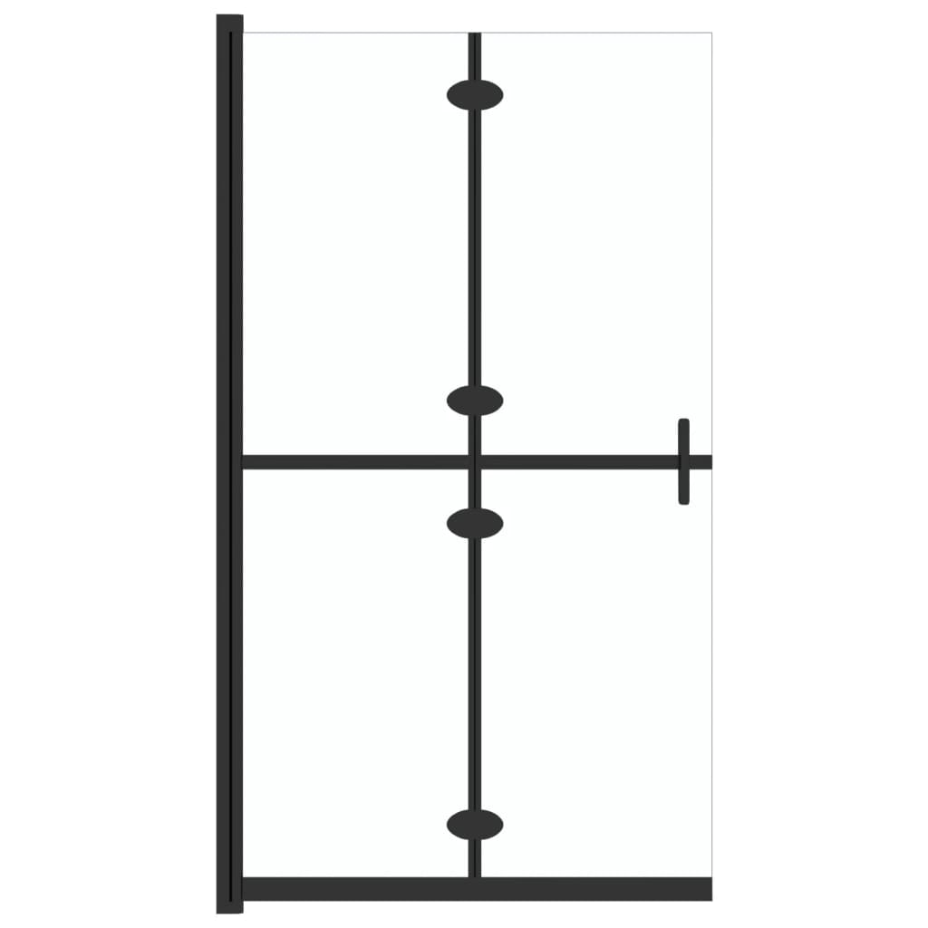 Helloshop26 - Faltbare Duschabtrennung Badewannentrennwand Badezimmeraccessoire Duschwand für den Wohnbereich ESG-Glas 90 x 190 cm 02_0002161
