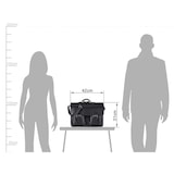 thumbnail of Ruitertassen Lederranzen 42cm XXL Schulranzen Schultasche 3 Fächer 2 Vortaschen Rückengurte Tragegriff Schultergurt schwarz 2258-11