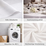 thumbnail of 50er Set Stoffservietten / Tischservietten / Tischwäsche 50 x 50 cm weiß 100% Baumwolle