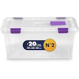 thumbnail of Pack 6 cajas de Almacenaje Capacidad de 20 litros | Medidas 470 x 320 x 195 mm | Lote de 6 Unidades