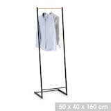 thumbnail of Perchero minimalista de metal y madera – 50 × 40 × 160 cm – Negro