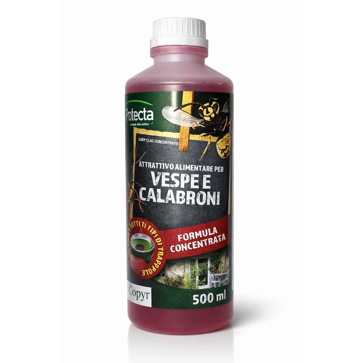 Trappola ecologica per vespe e calabroni Copyr - Ricarica 500 ml