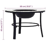 thumbnail of vidaXL Feuerstelle Mosaik Keramik Grün 68 cm