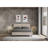 thumbnail of Cama doble contenedor acolchado 160x210 microfibra arena Sleeper