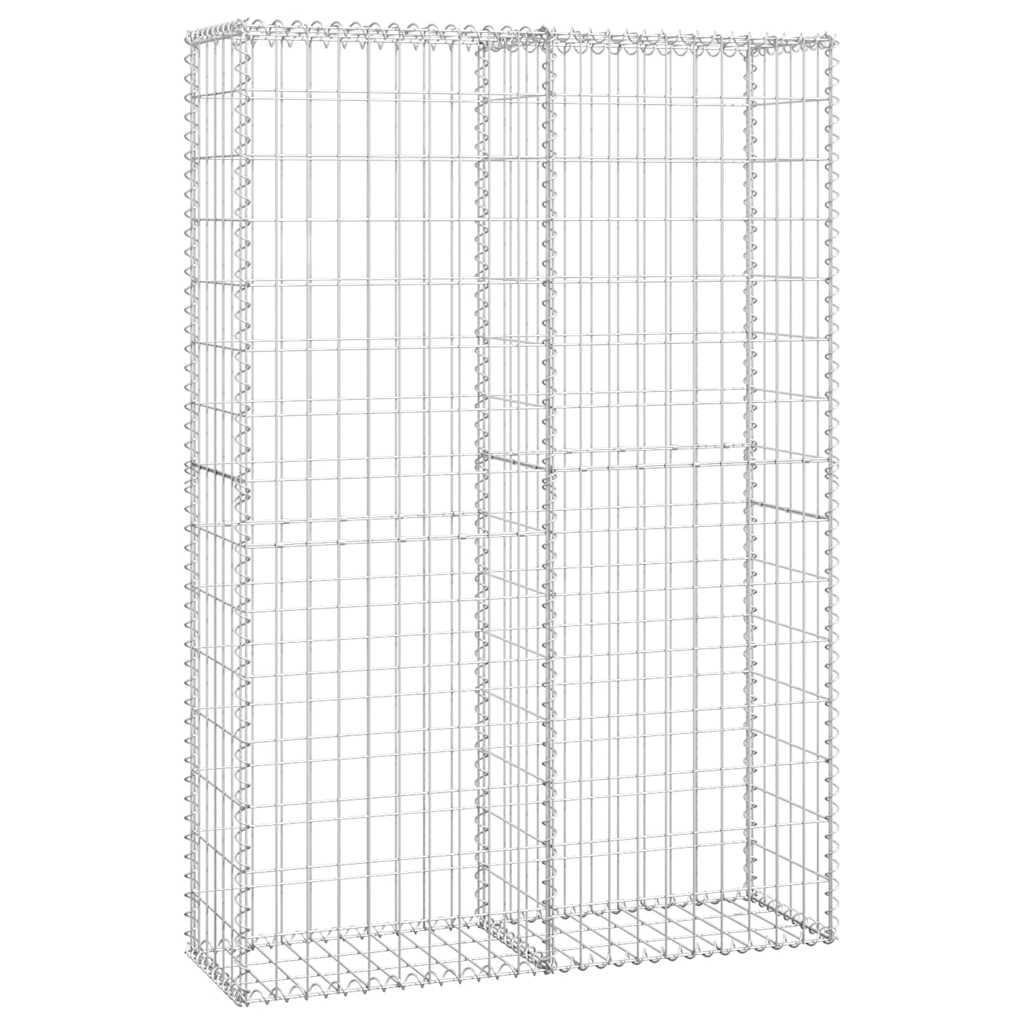 vidaXL Steinkorb Gabione mit Deckeln Verzinkter Draht 150×100×30 cm