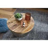 thumbnail of Couchtisch Mango Massivholz / Metall 60x43x60 cm Industrial Style Rund, Design Wohnzimmertisch mit Stauraum, Moderner Loungetisch Sofatisch