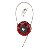 thumbnail of Cadenas à clé, intérieur, câble enrouleur, intérieur, inox, gainé PVC, Ø0.75m, 2 clés - SP