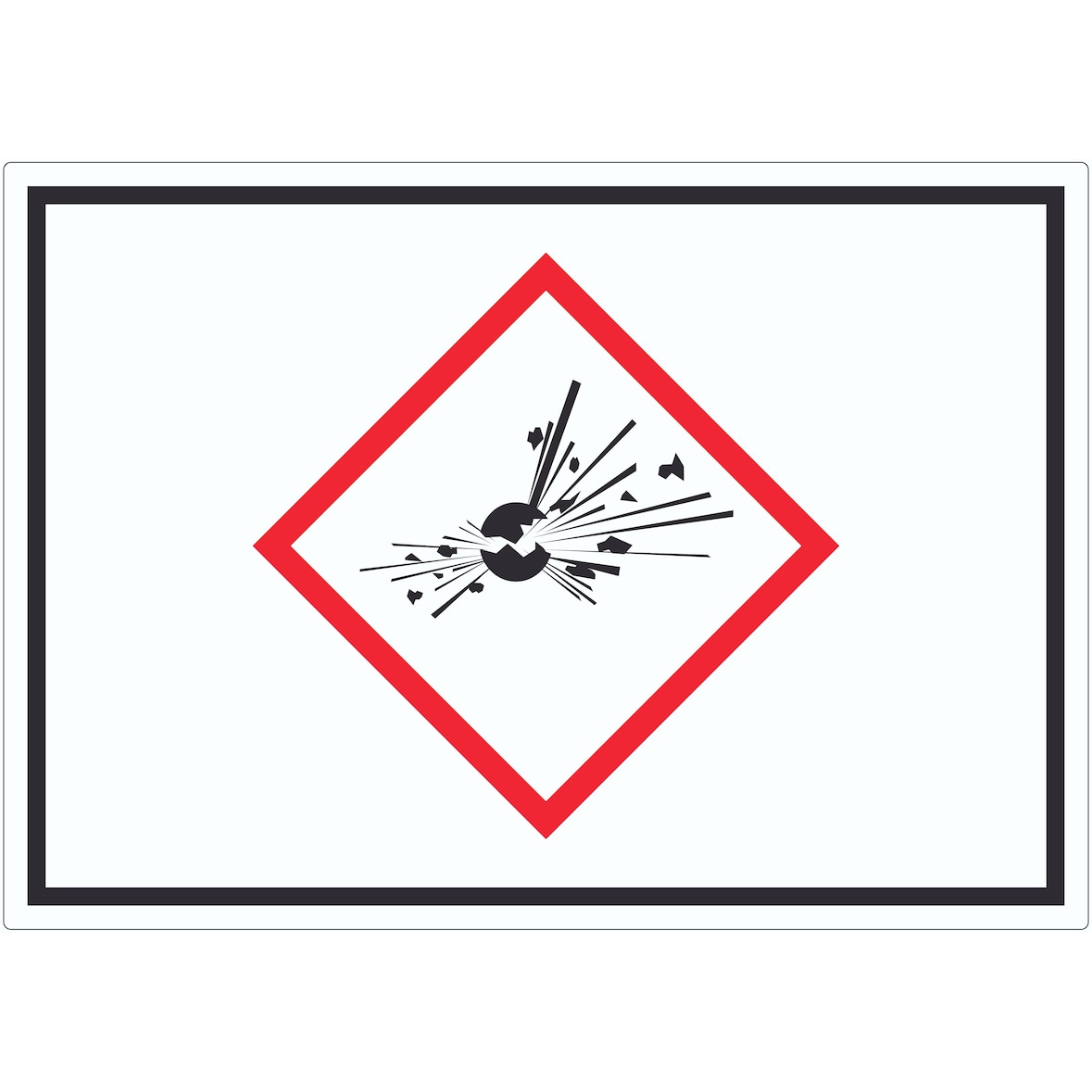 Aufkleber Instabile explosive Stoffe Symbol Explosion A5 (148x210mm)