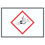 thumbnail of Aufkleber Instabile explosive Stoffe Symbol Explosion A5 (148x210mm)