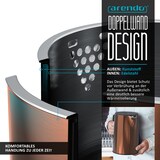 thumbnail of Arendo Wasserkocher 1,5 l 2200 W, Edelstahl, Doppelwand, Temperaturwahl 40 - 100°C mit Anzeige, kupfer