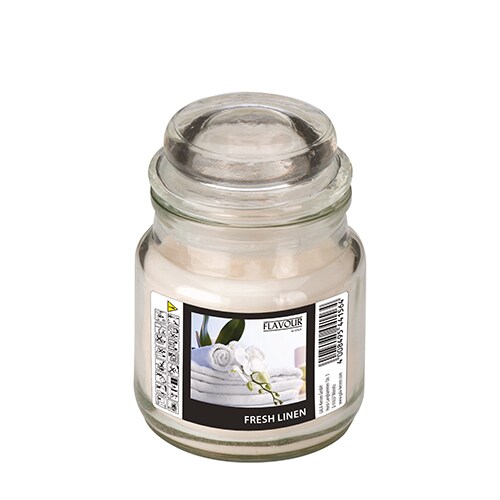 PAPSTAR, Snoeppot met waxvulling "Flavour by GALA" Ø 63 mm · 85 mm wit - Fresh Linen