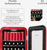 thumbnail of PopLife Getränkekühler Kühlschrank 0-10°C Retro-Design Rot