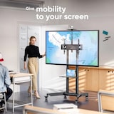 thumbnail of ONKRON TV Ständer rollbar für 32-75 Zoll TVs bis zu 60 kg, höhenverstellbar, VESA 200x200 bis 600x400, mobiler TV Ständer mit Rollen, Schwarz TS1571-B