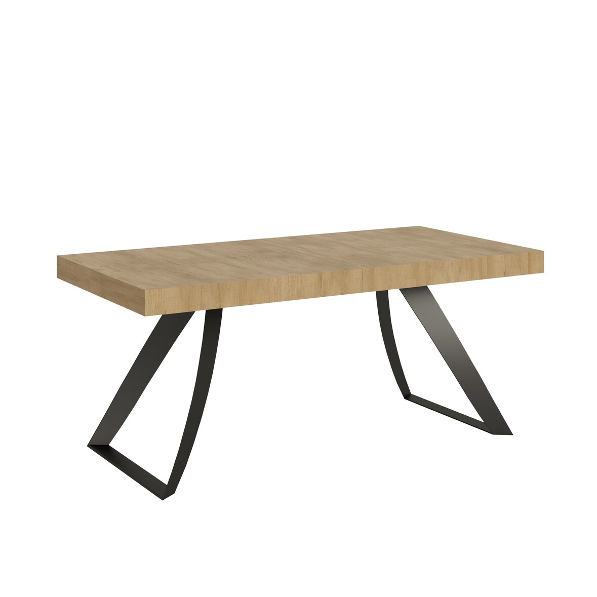 Itamoby Tavolo da Pranzo Proxy 90x180 Allungato 90x284 in Nobilitato e Ferro Quercia Naurale