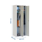 thumbnail of SimonRack Armadietto Spogliatoio in Metallo a 1 Porta, 1800x600x500, 2 moduli, Grigio - Simonlocker