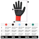 thumbnail of vidaXL Werkhandschoenen 12 pcs Rood en Zwart 11 / XXL Latexcoating
