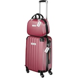 thumbnail of tectake Set de valises rigides Cleo 4 pièces avec pèse-valise 48 x 30,5 x 75 cm Rouge Bordeaux