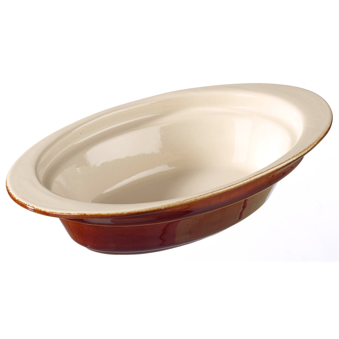 METRO PROFESSIONAL Plat à four ovale, en grès, 22 x 12 x 5 cm, brun, 6 unités