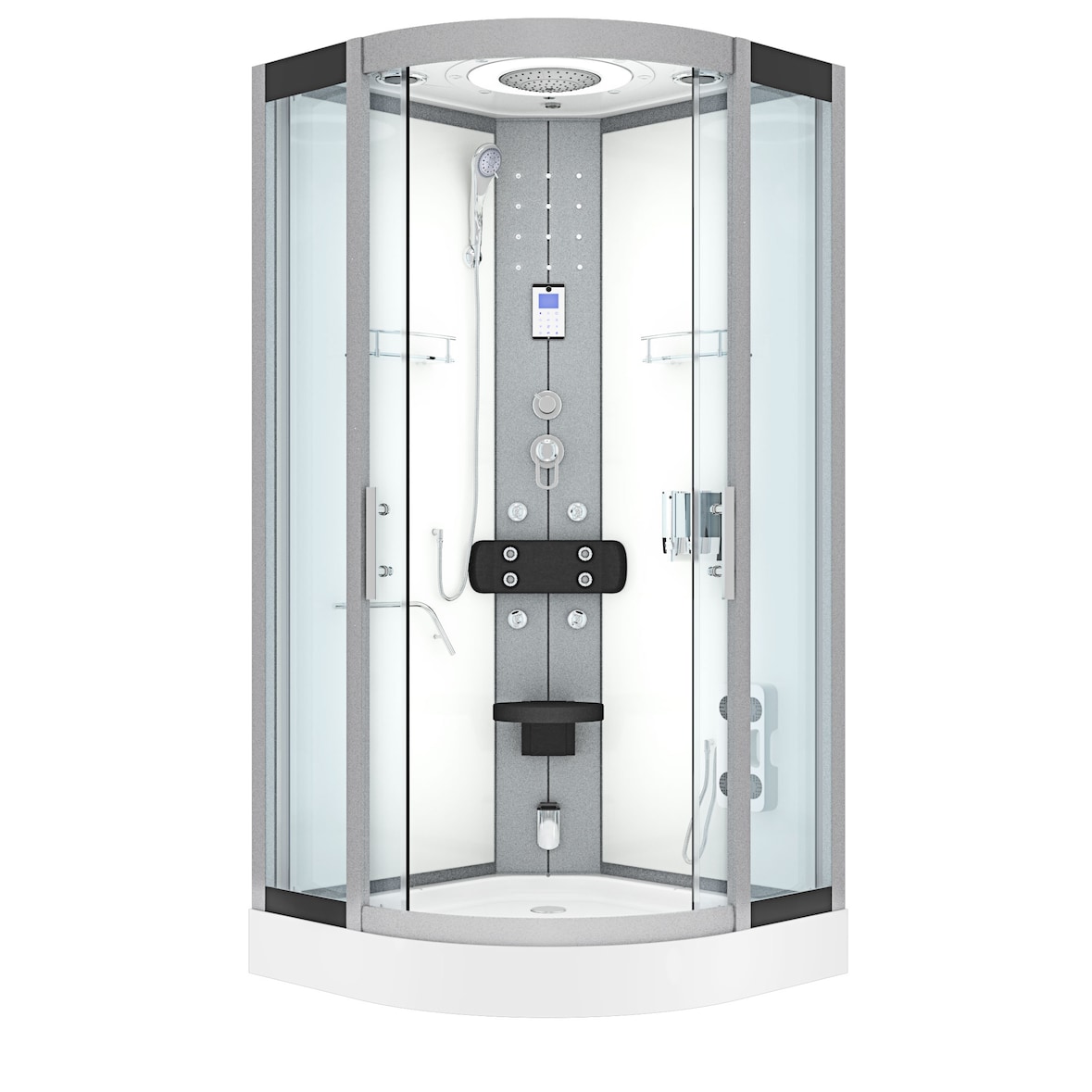 Dampfdusche Duschkabine Sauna Dusche D58-20T2 100x100 cm ohne 2K Scheiben Versiegelung
