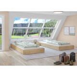 thumbnail of Funktionsbett Bettrahmen Fichte 80x200 Gästebett Bodenbett mit wählbarem Zubehör V-60.69-08 Rollrost inkl.