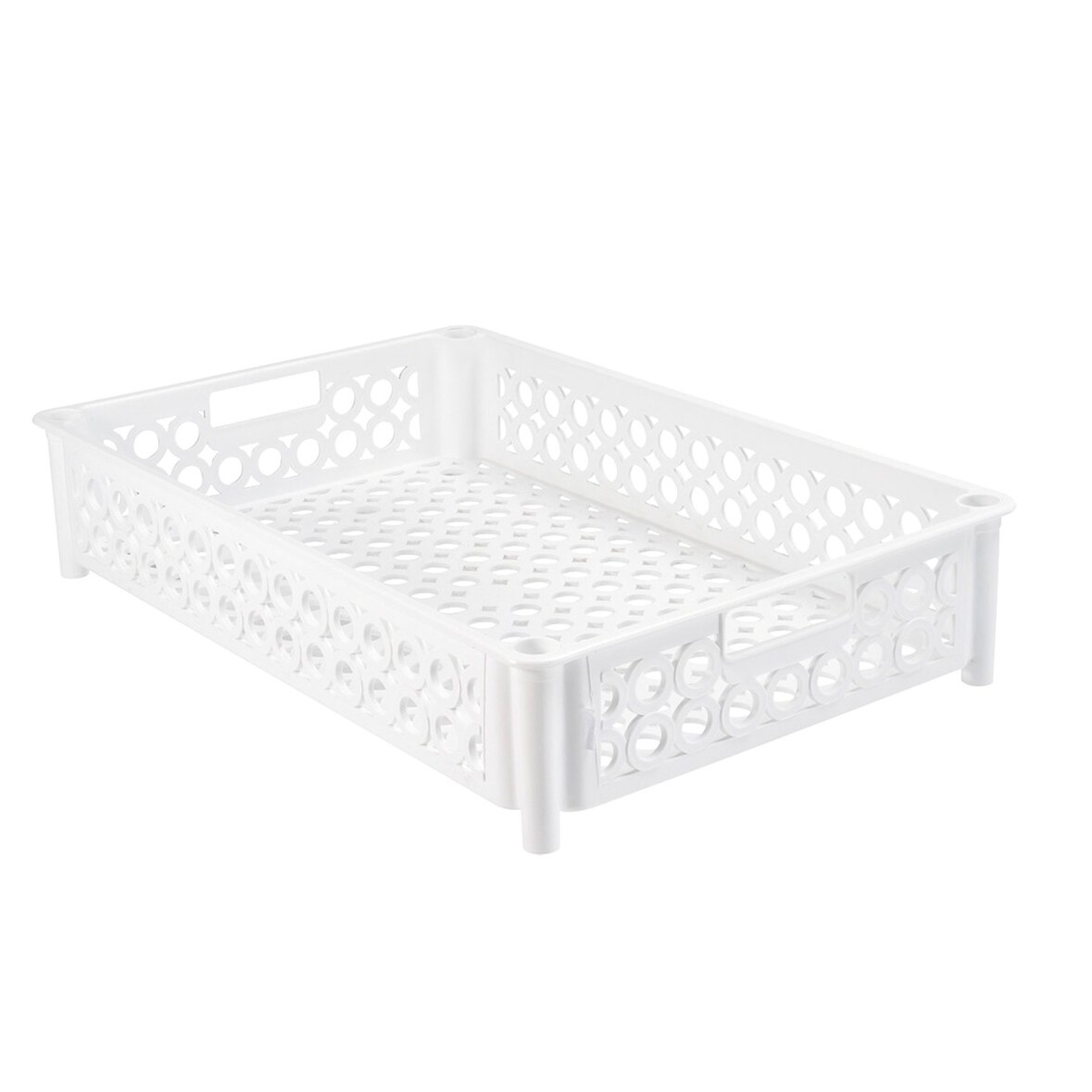 GILAC Caisse ajourée avec pieds - Blanc G156421