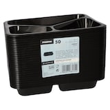 thumbnail of Starpak 50 Mikrowellenschalen, PP 3-geteilt 765 ml 3,2 cm x 22,7 cm x 17,8 cm schwarz