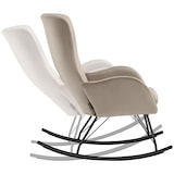 thumbnail of tectake cadeira de balanço Swing com patins de aço e espessa almofada  Preto/Taupe