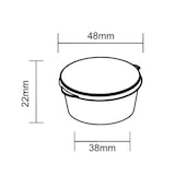 thumbnail of MONOUSO - Contenitore per Salse con Coperchio Cerniera in Plastica PP 30ml (100 Pezzi)